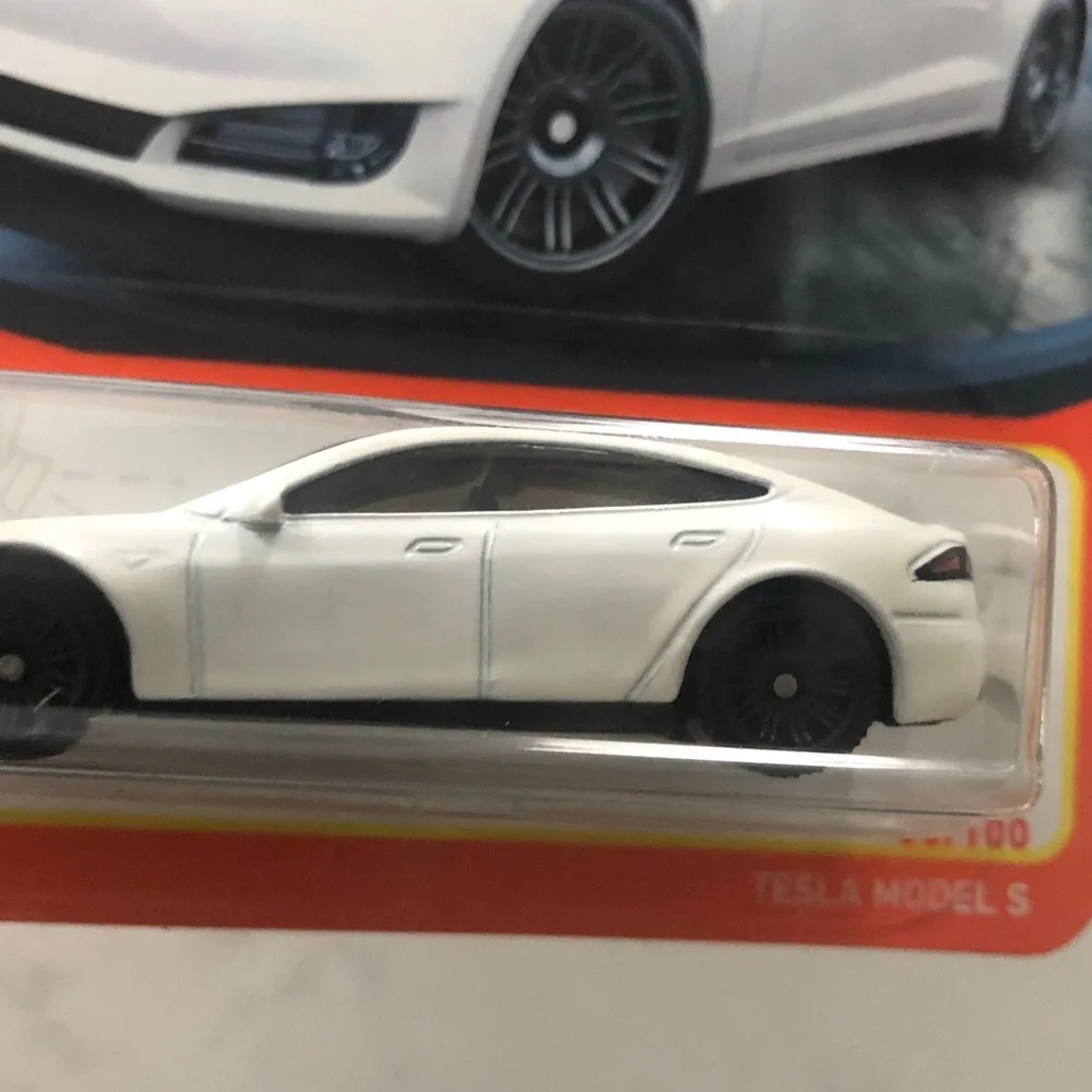 Mattel Matchbox White Tesla Model S Toy Car